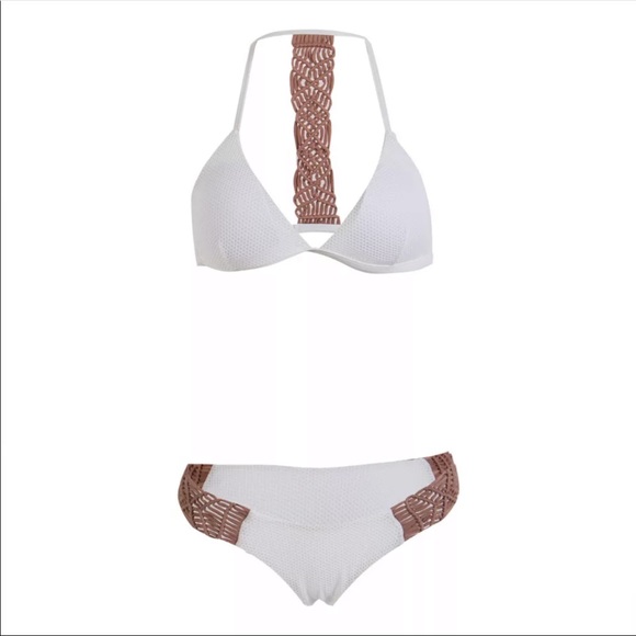 5⭐️ FAV BESTSELLER BOHO CROCHET BRAIDED TAN BIKINI SWIMSUIT SWIM - Picture 5 of 6